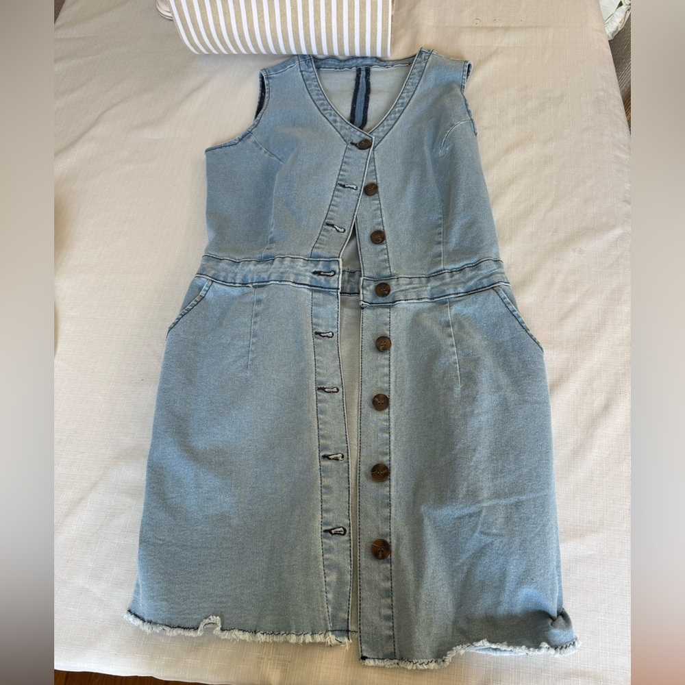 Amazon Casual Blue Denim Dress